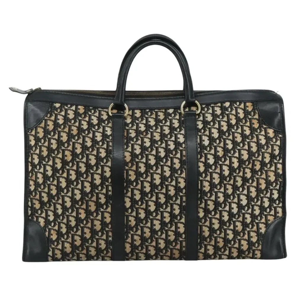 DIOR Trotter Canvas Boston Bag Navy